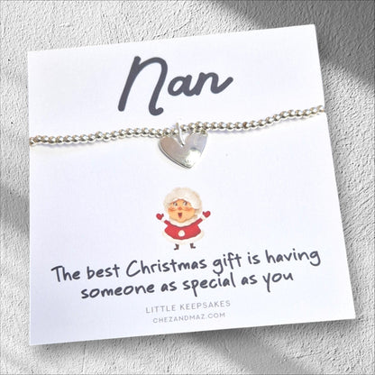 Nan, Nanny, Grandma I Someone as special as you I Cute Christmas Gift I Silver Plated Charm Bracelet - CC44