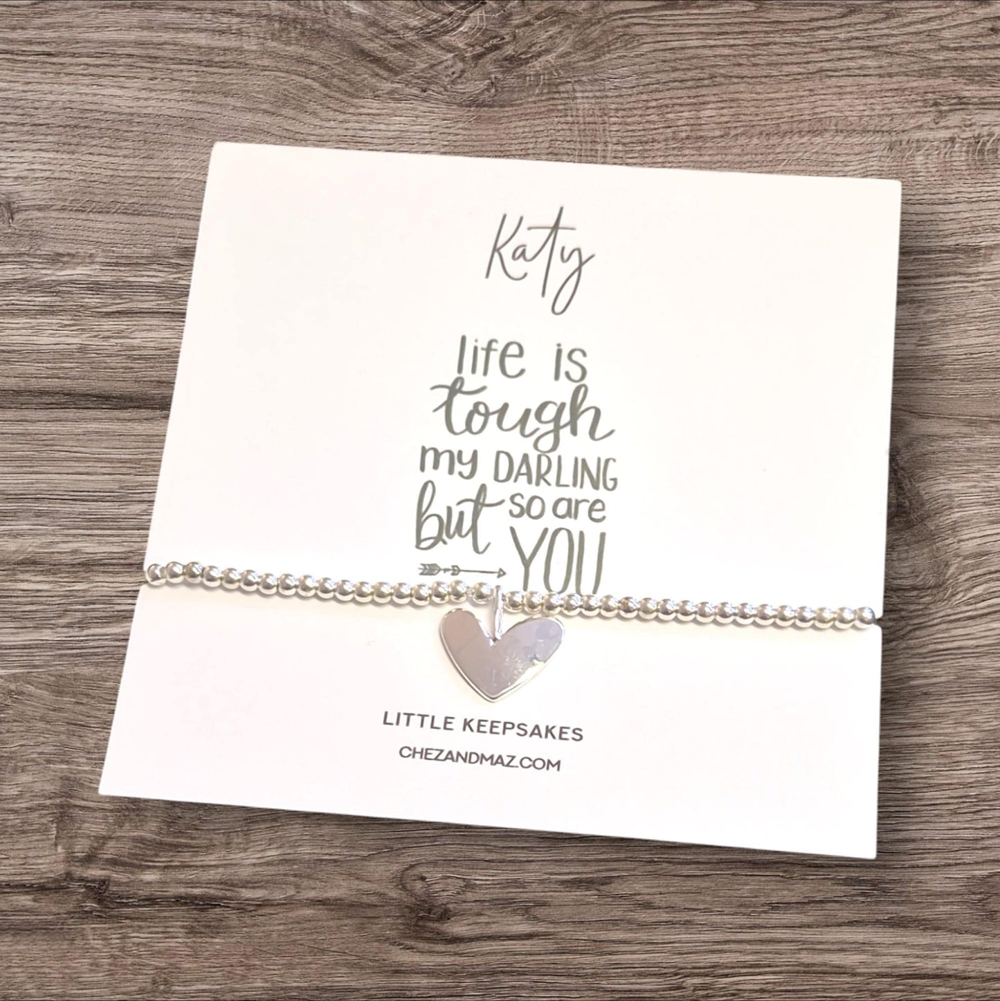 Inspirational Silver Charm Bracelet: Positive Affirmation Gift