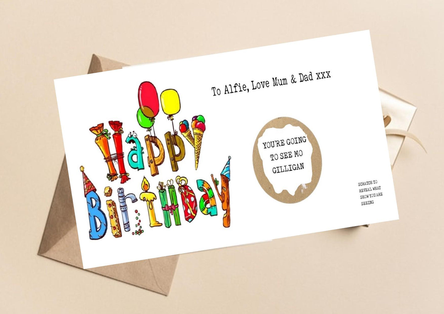 Personalized Birthday Scratch Card: Surprise Reveal Voucher
