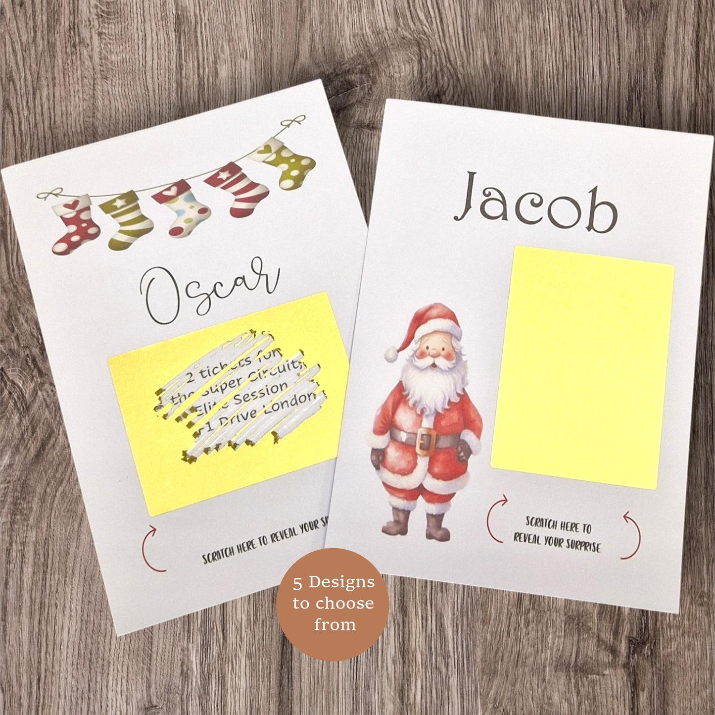 Personalised Christmas Scratch card I  Scratch card I Surprise Christmas Gift I Merry Christmas Scratch Card, Christmas Gift Reveal stock1