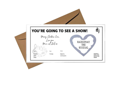 Personalized Scratch Off Surprise Show Ticket Card