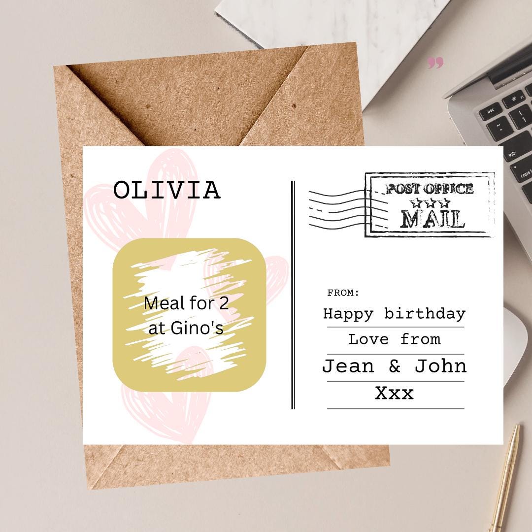 Personalised Birthday Scratch Off Card, Surprise Reveal Postcard