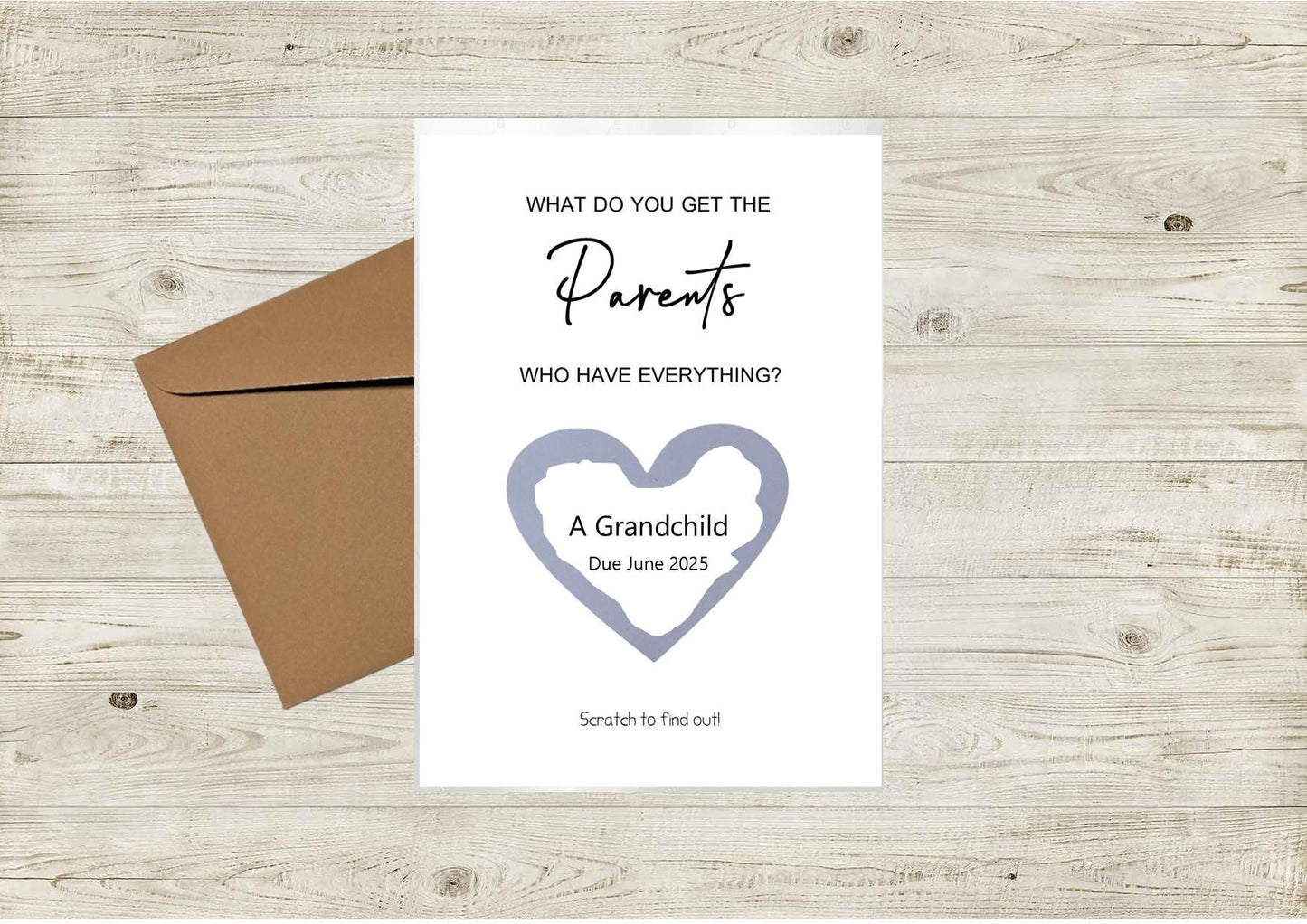 What do you get Parents who has everything Scratch off card, another grandchild card, Pregnancy announcement I Pregnancy reveal to parents,