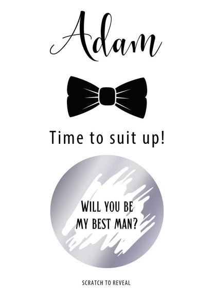 Groomsman Proposal Scratch Off Card, Wedding Reveal