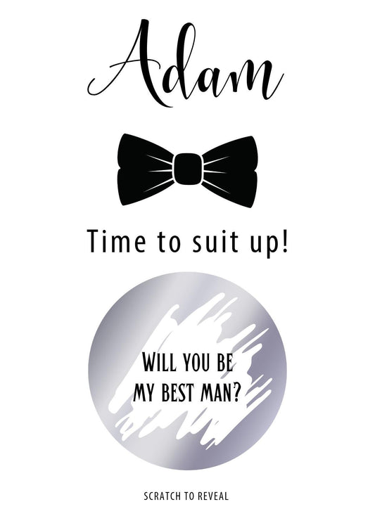 Groomsman Proposal Scratch Off Card, Wedding Reveal