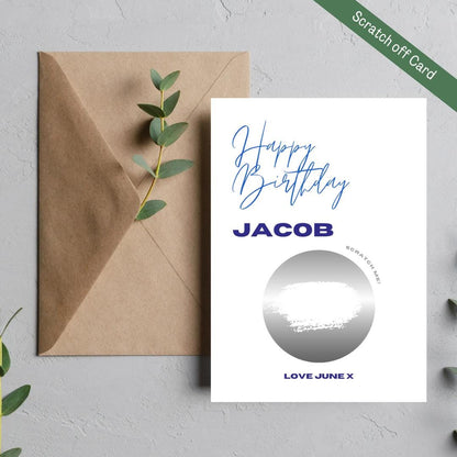 Personalized Birthday Scratch To Reveal Card: Surprise Gift Ticket