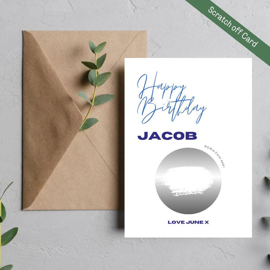 Personalized Birthday Scratch To Reveal Card: Surprise Gift Ticket