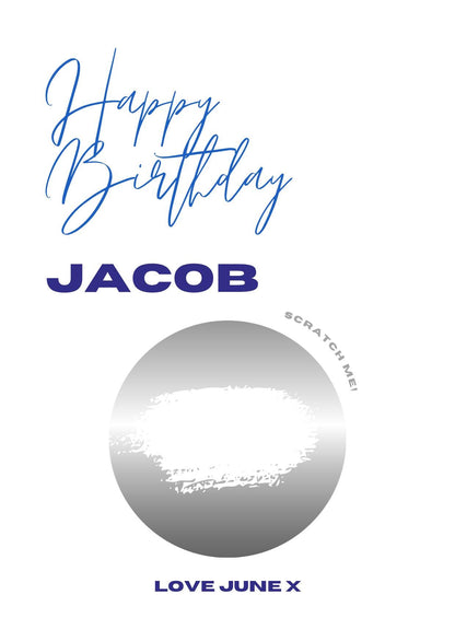 Personalized Birthday Scratch To Reveal Card: Surprise Gift Ticket