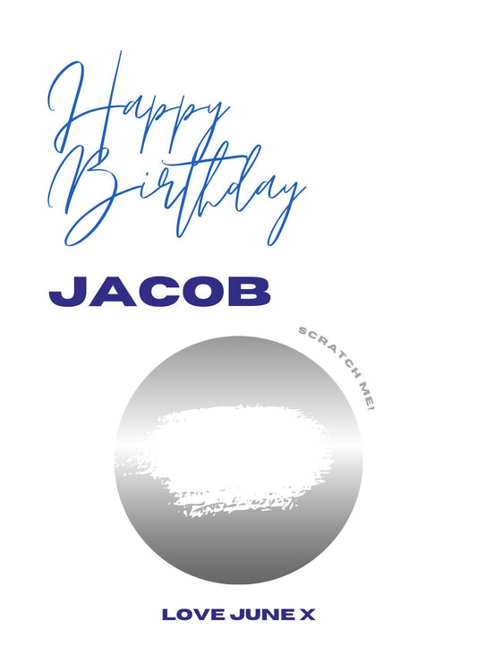Personalized Birthday Scratch To Reveal Card: Surprise Gift Ticket