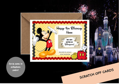 Holiday Reveal, Disney surprise, Disney Scratch Off Birthday Surprise Card, Scratch Off Card