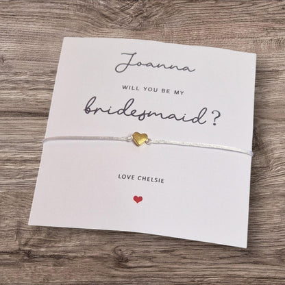 Personalised Will you be my Bridesmaid I Flower Girl Proposal  I Wish Bracelet I Friendship Bracelet I Ask Maid of Honour I Bridesmaid