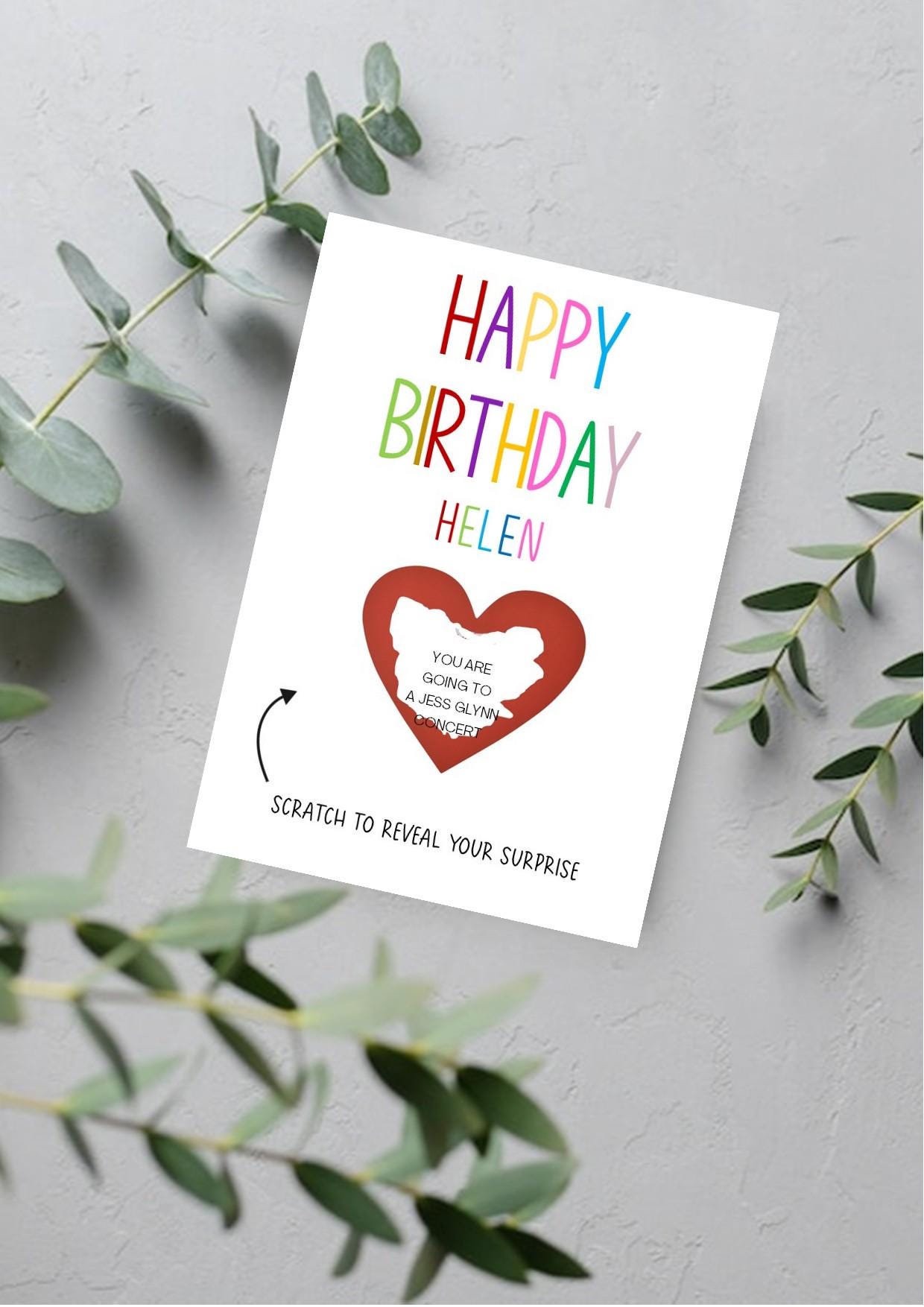 Personalized Birthday Scratch Off Card: Surprise Holiday Reveal