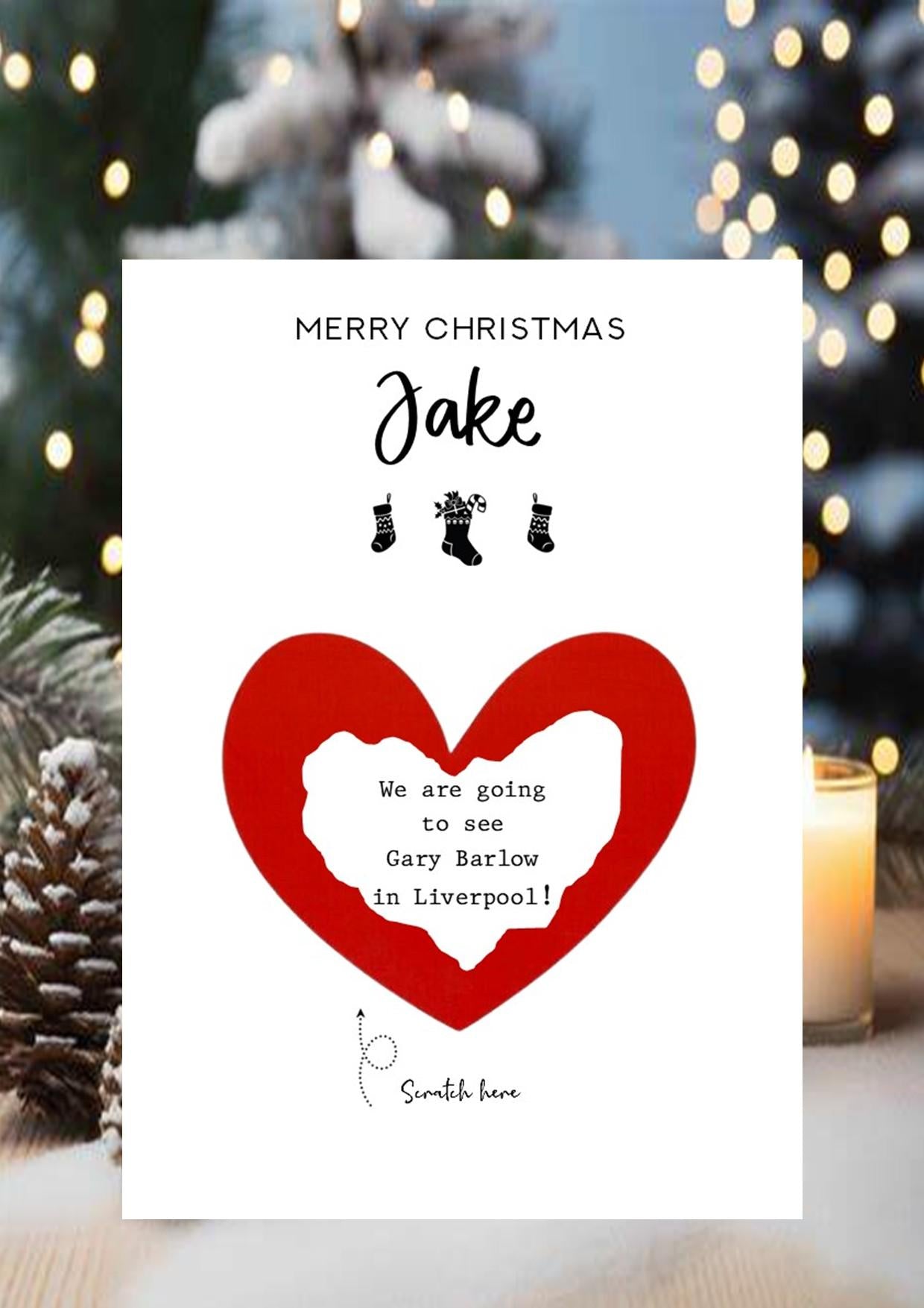 Scratch & Reveal Christmas Card Personalised Scratch Card Gift, Surprise Xmas Card, Christmas Scratch Card, Christmas Gift Card sc401