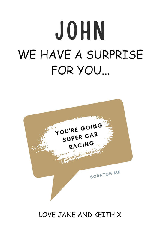 Personalised Birthday, Christmas Surprise Scratch Off Card: Holiday Reveal, Surprise Gift