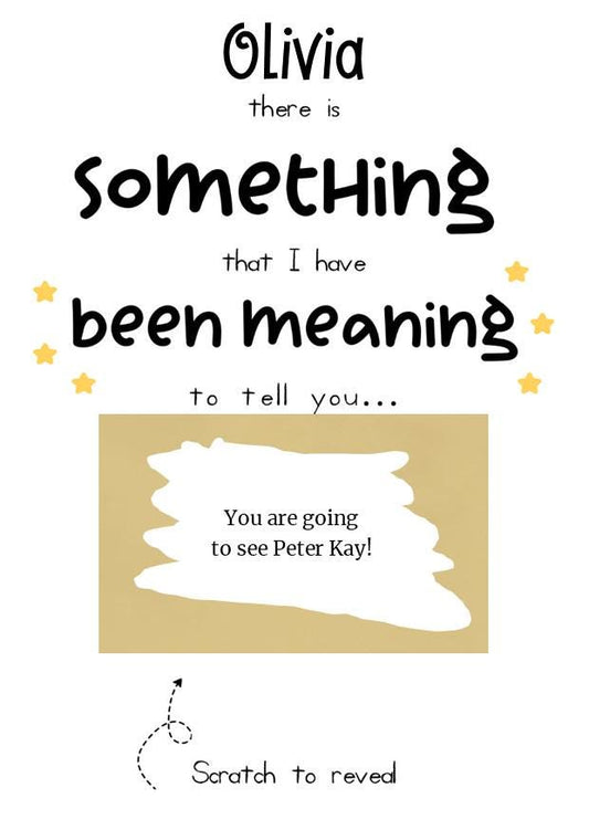 Personalized Birthday Scratch Off Surprise Reveal Card