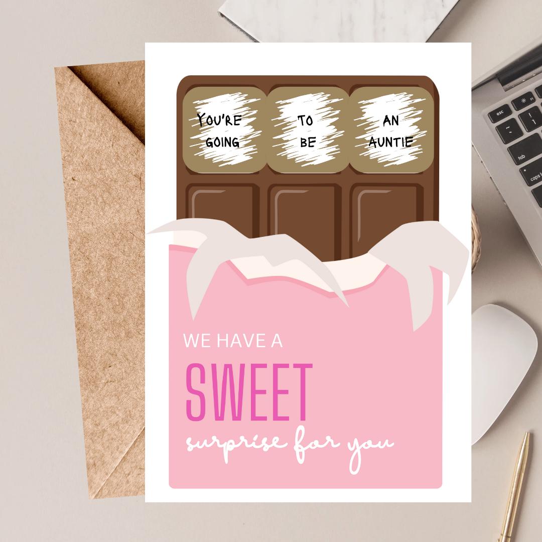 Scratch off Card Sweet Surprise Reveal Scratch Card, Holiday Reveal, Concert Tickets Reveal, Birthday, Pregnancy Surprise Card sc125