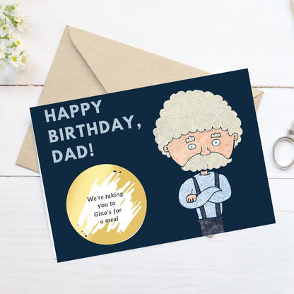 Personalised Man Birthday Scratch To Reveal Voucher, Special Birthday Surprise Scratch Card, Customised, Birthday ticket, add event