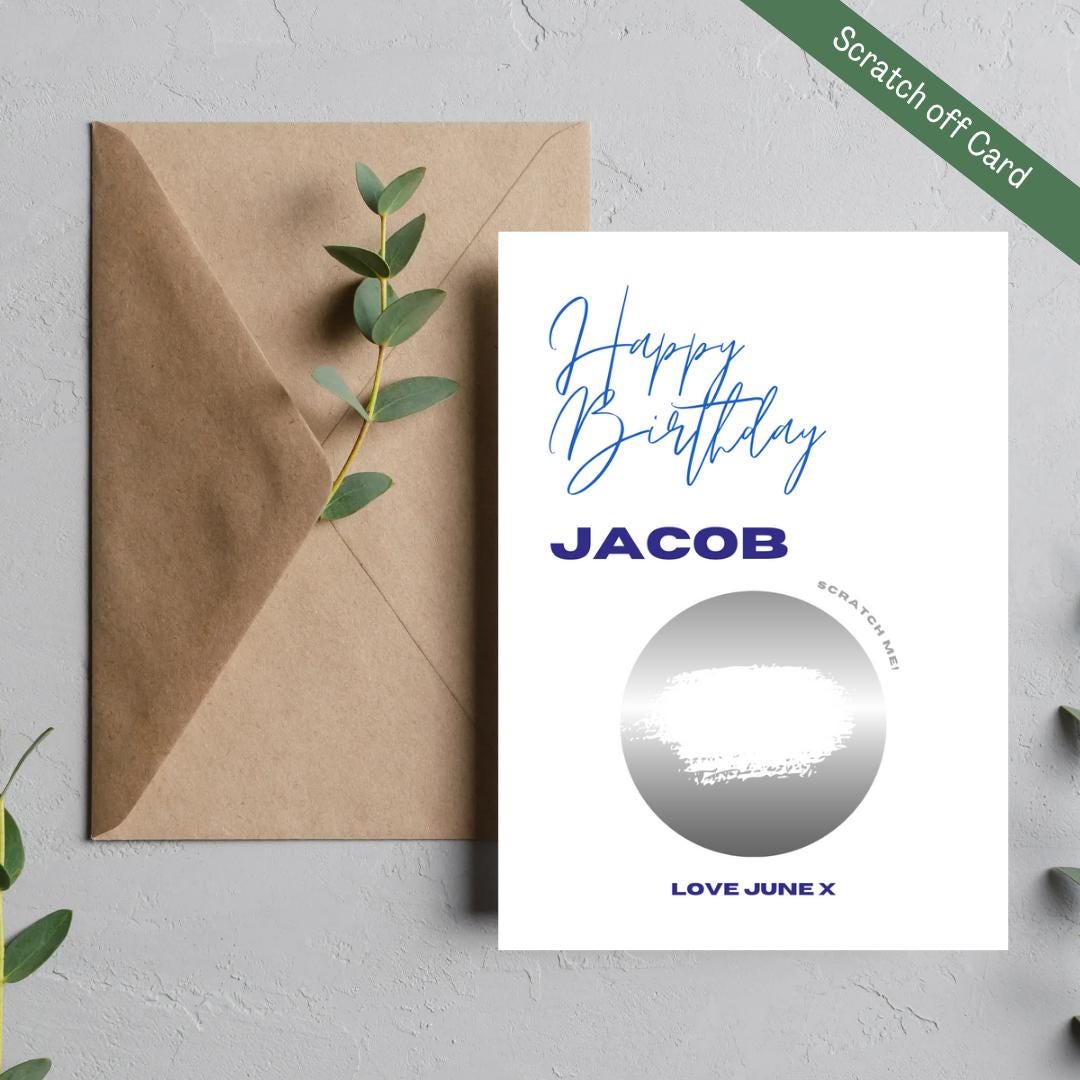Personalized Birthday Scratch To Reveal Card: Surprise Gift Ticket