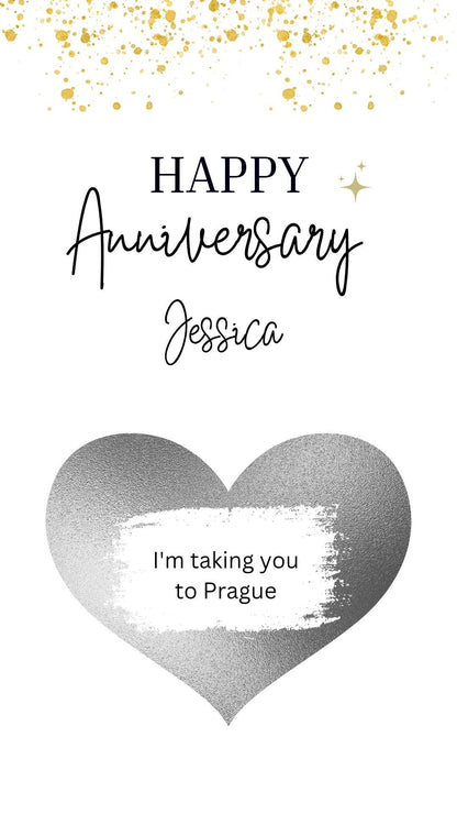Personalised Anniversary Scratch Off Card: Surprise Reveal Gift