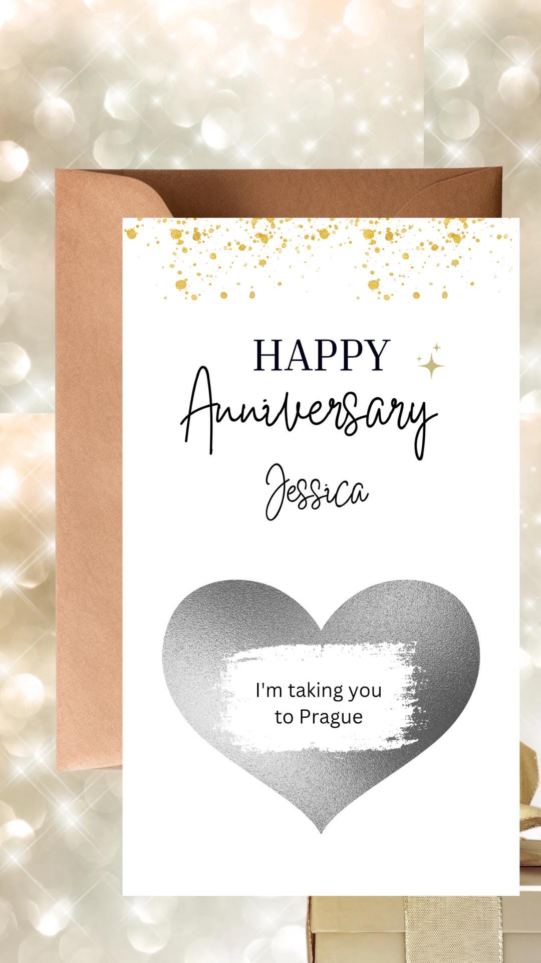 Personalised Anniversary Scratch Off Card: Surprise Reveal Gift