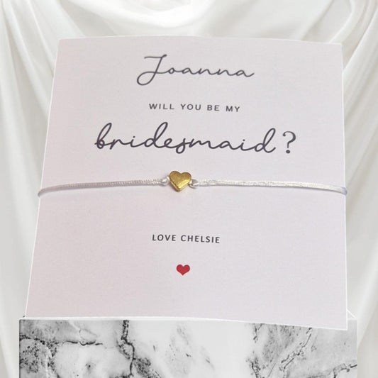Personalised Will you be my Bridesmaid I Flower Girl Proposal  I Wish Bracelet I Friendship Bracelet I Ask Maid of Honour I Bridesmaid