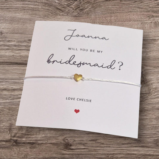 Personalised Will you be my Bridesmaid I Flower Girl Proposal  I Wish Bracelet I Friendship Bracelet I Ask Maid of Honour I Bridesmaid