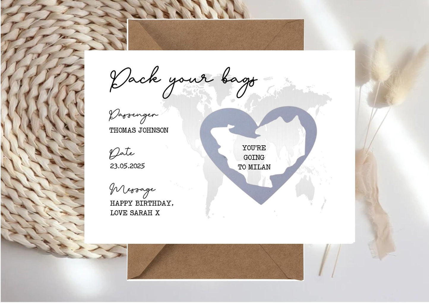 Personalized Holiday Scratch Card: Surprise Trip Reveal