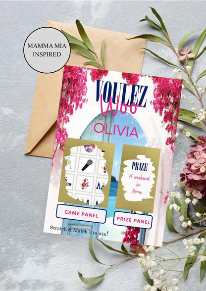 Scratchcard: Personalised Surprise Reveal Gift - Mamma Mia Abba Inspired - Surprise Reveal, Gift, Money