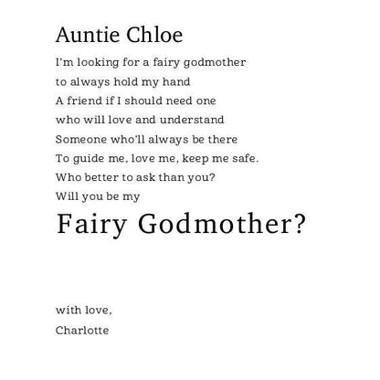 Personalised Will you be my Godmother I Guide Mother Godparent Proposal  I Wish Bracelet I Ask Godmother I Fairy  GM23