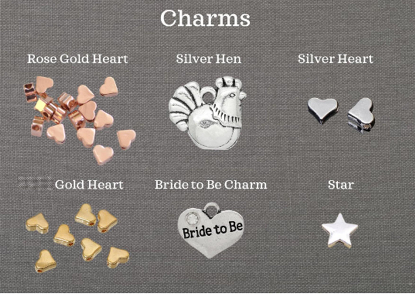 Personalised Hen Party Wish Bracelet: Bride Squad Gift, Wish string - Simple, elegant - Stars