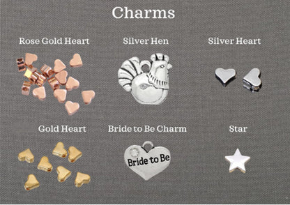 Personalised Hen Party Wish Bracelet: Bride Squad Gift, Wish string - Simple, elegant - Stars