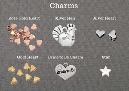 Personalised Hen Party Wish Bracelet: Bride Squad Gift, Wish string - Simple, elegant - Stars