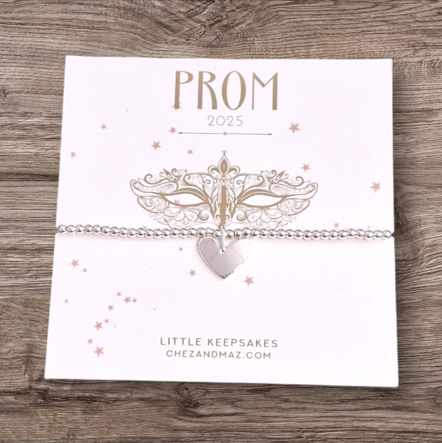 Prom Night Mask Design - School Prom 2025 - Charm Bracelet - School Leavers - Class of 2025 - School Leavers Gift - Pm1