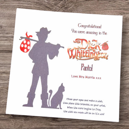 Pantomime Wish Bracelet | Congratulations Gift, Charm String Bracelet