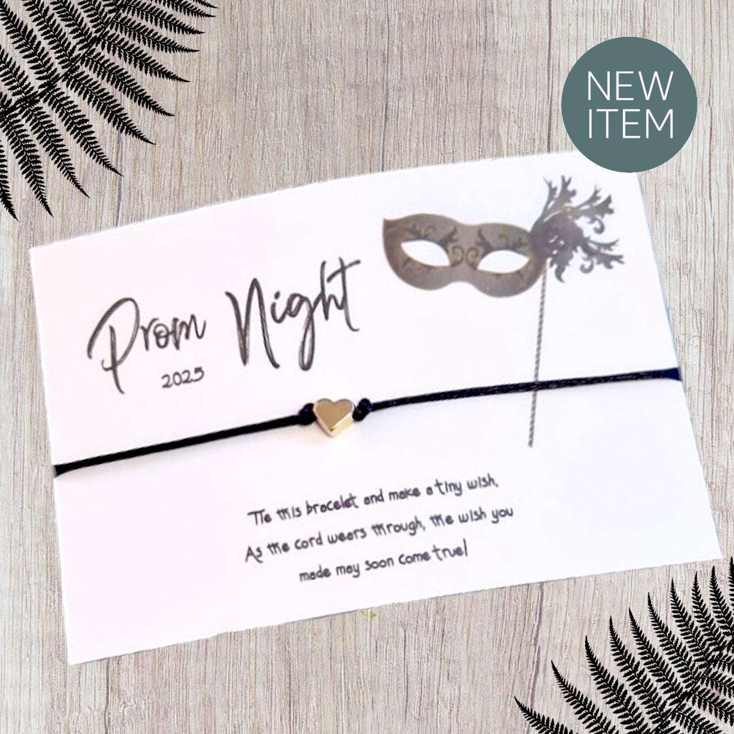 Bulk A Little Wish On Your Prom Night Masquerade Wish Bracelet | Prom Gift | Prom Night Gift | End of School Gift V54