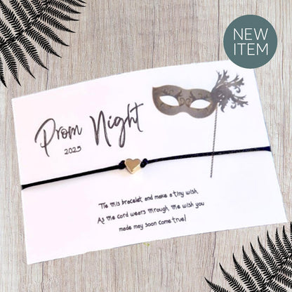 Bulk A Little Wish On Your Prom Night Masquerade Wish Bracelet | Prom Gift | Prom Night Gift | End of School Gift V54