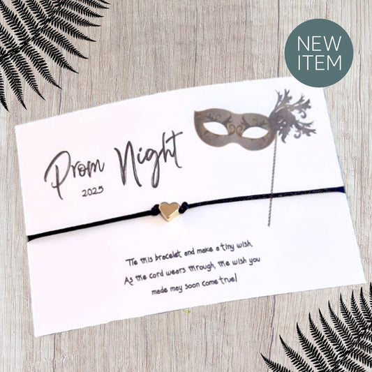 Bulk A Little Wish On Your Prom Night Masquerade Wish Bracelet | Prom Gift | Prom Night Gift | End of School Gift V54