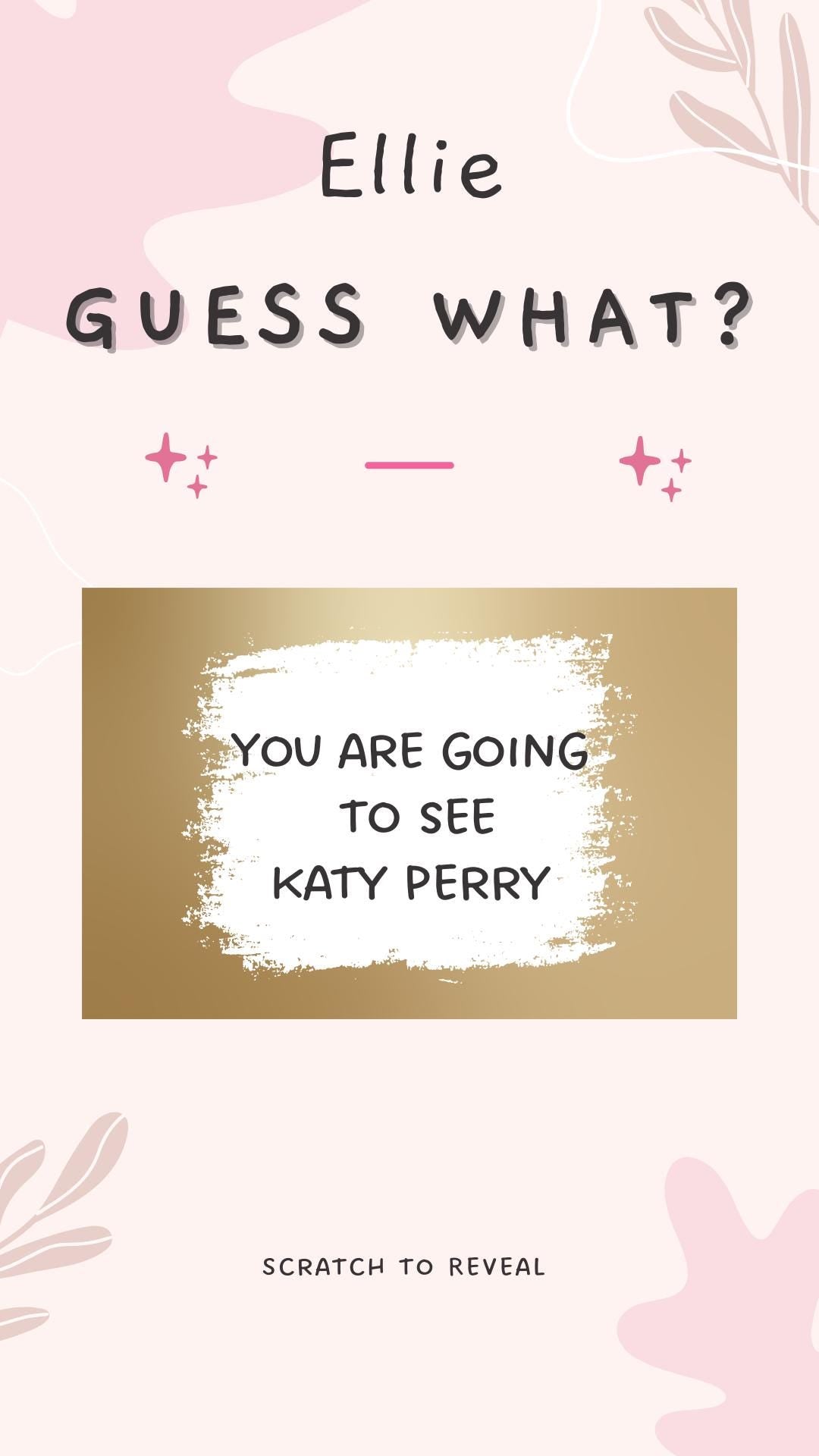 Scratch off Card Guess What Surprise Reveal Scratch Card, Holiday Reveal, Concert Tickets Reveal, Birthday, Pregnancy Surprise Card sc125