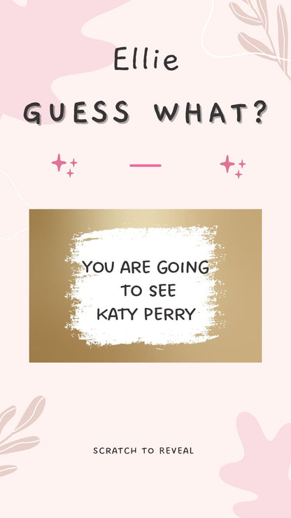 Scratch off Card Guess What Surprise Reveal Scratch Card, Holiday Reveal, Concert Tickets Reveal, Birthday, Pregnancy Surprise Card sc125