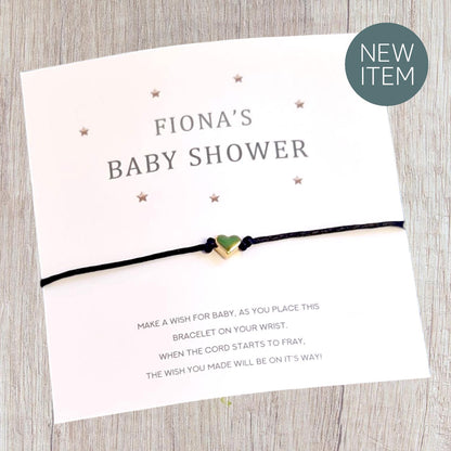 Personalised Baby Shower Stars I  Wish Bracelet| Baby Shower Favours | Table Decorations | Mummy to Be | Charm String Bracelet | CP8