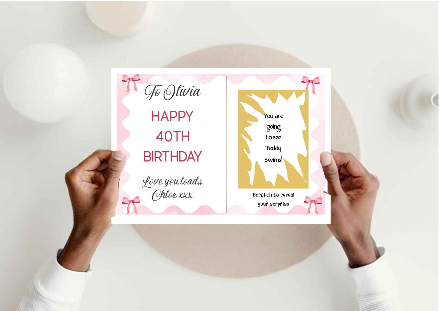 Personalised Birthday Scratch To Reveal Card: Surprise Gift Voucher