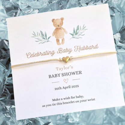 Bulk Teddy Bear Baby Shower Wish Bracelet – Mummy To Be Gift