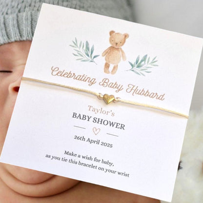 Bulk Teddy Bear Baby Shower Wish Bracelet – Mummy To Be Gift