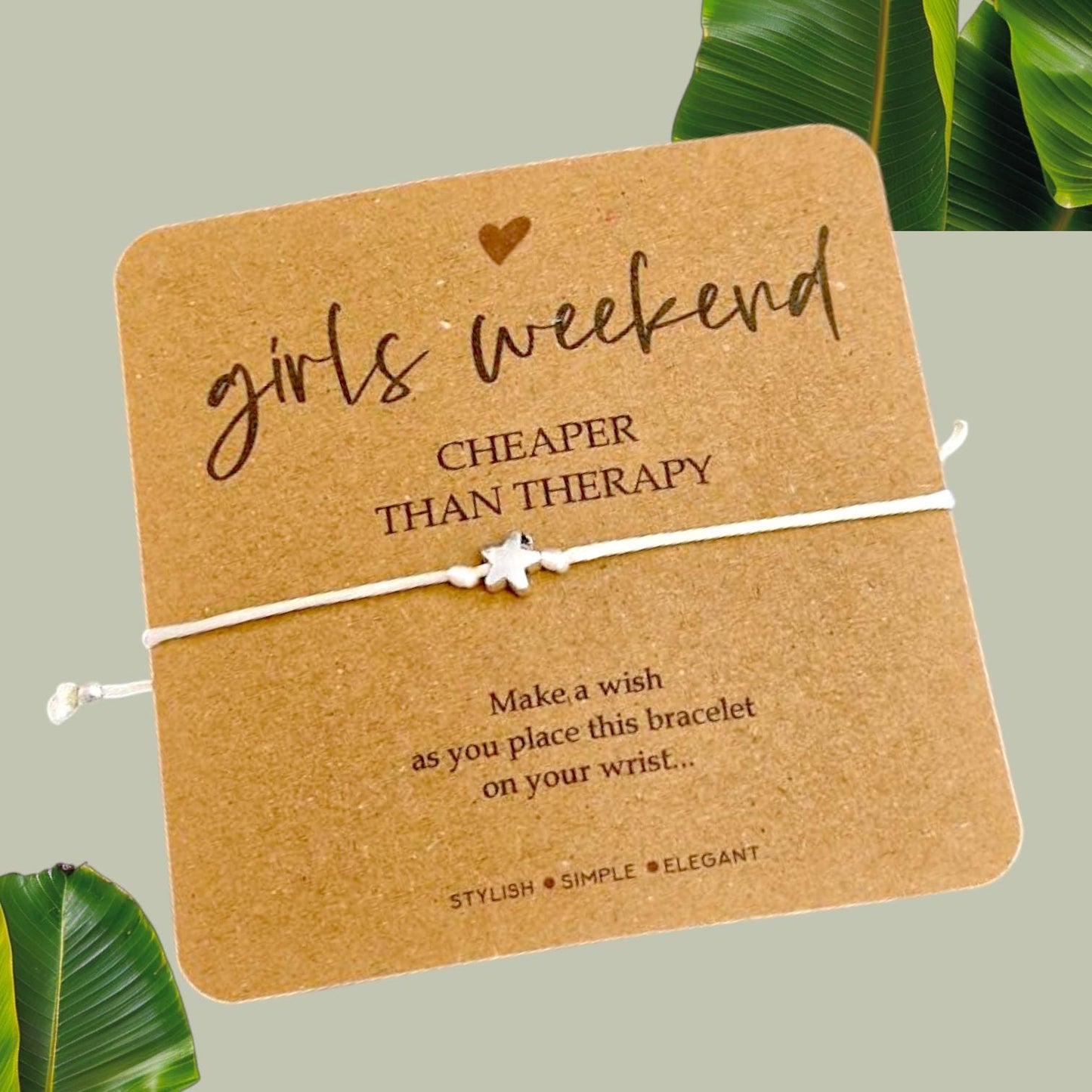 Girls Weekend Wish Bracelet: Friendship Keepsake Gift - Cheaper than therapy