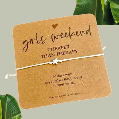 Girls Weekend Wish Bracelet: Friendship Keepsake Gift - Cheaper than therapy