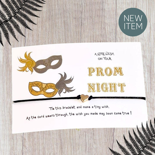 Pack of 10 A Little Wish On Your Prom Night Masquerade Wish Bracelet | Prom Gift | Prom Night Gift | End of School Gift | V54