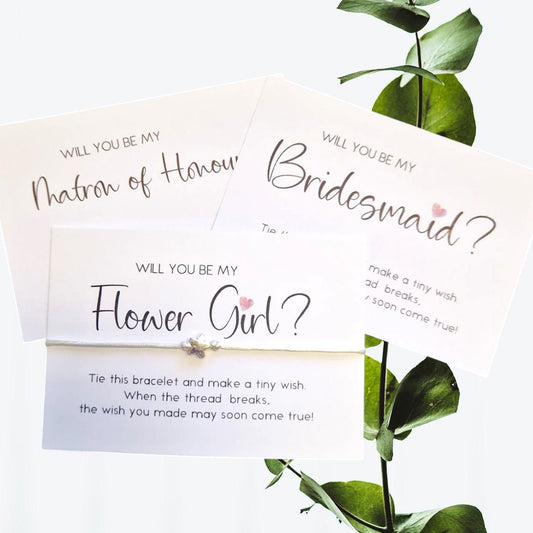 Will you be my Bridesmaid -Maid of Honour - Flower Girl request - proposal | Bridesmaid bracelet | Wedding favour |