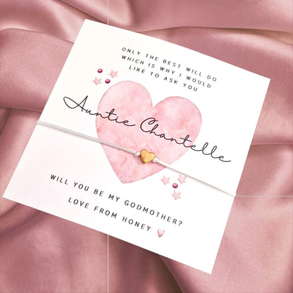Will you be my Godmother,Personalised Guide Mother Godparent Proposal  I Wish Bracelet I Friendship Bracelet I Ask Godmother gm9
