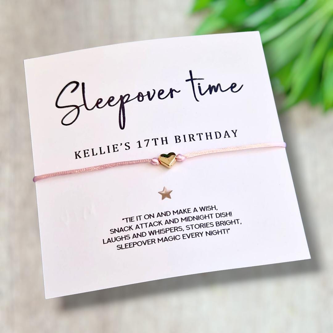 Sleepover Wish Bracelet: Handmade Friendship Charm