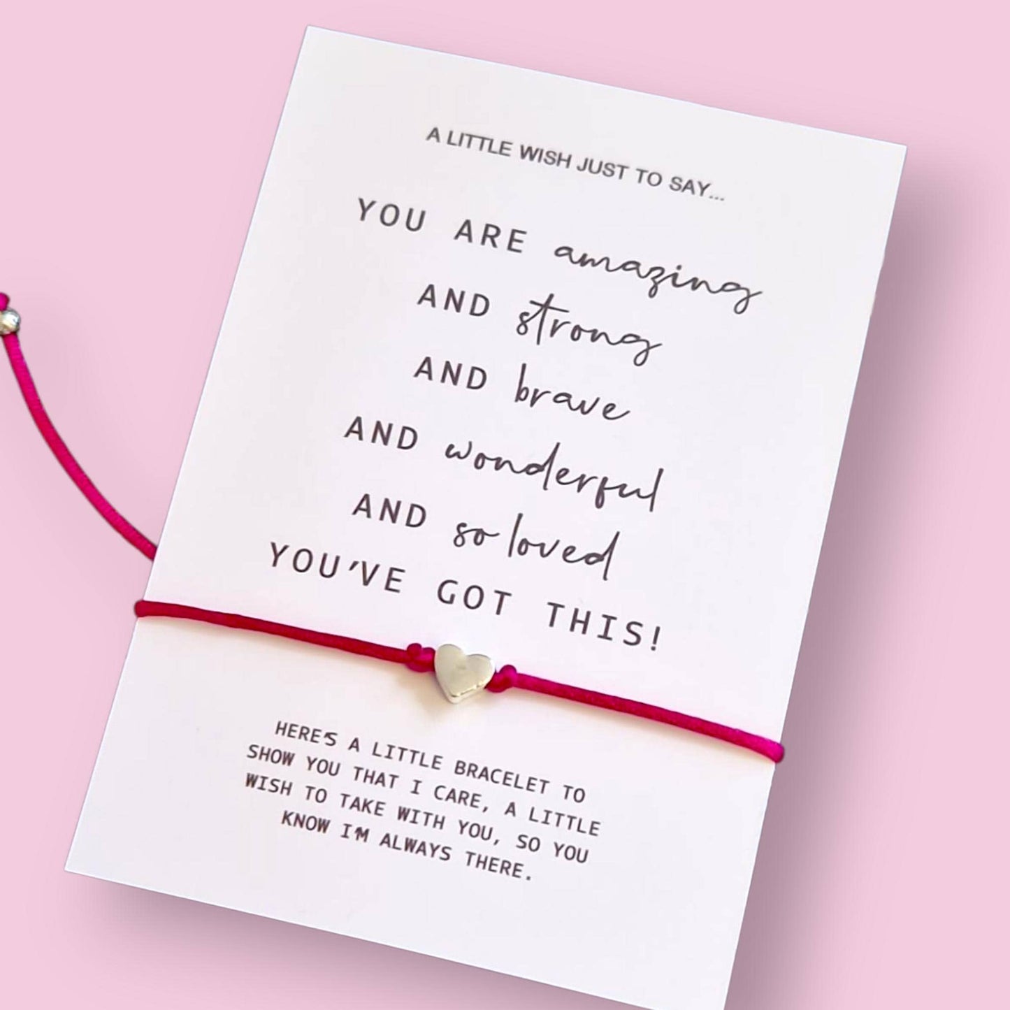 BULK You are amazing, strong Wish Bracelet: You've Got This - Thinking of You Gift